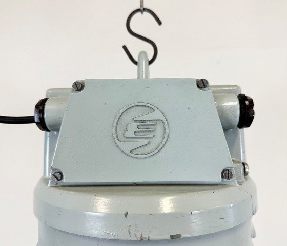 Image 1 of Große industrielle Aluminium-Pendelleuchte von Elektrosvit, 1960er Jahre