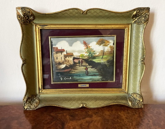 Image 1 of Öl auf Karton signiert Lucio Cargnel