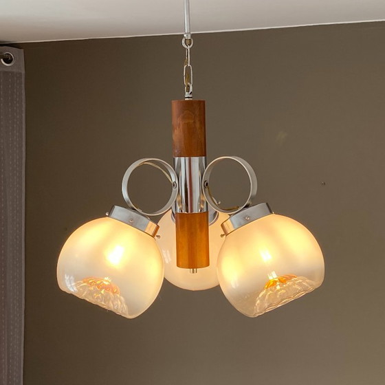 Image 1 of MAZZEGA kroonluchter. 1970. MURANO glas. Italië.