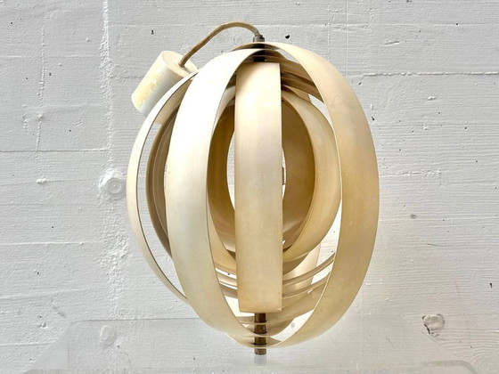 Image 1 of Lampada a sospensione vintage Moon di Verner Panton per Louis Poulsen, anni '60.