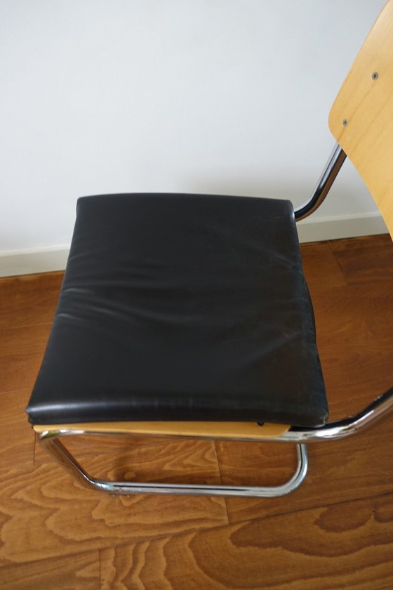Thonet Mart Stam S 43 (5 x) – Eetkamerstoelen, Leather, Wood (photo 18 of 26)