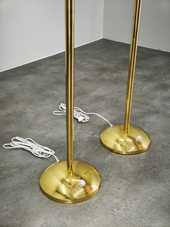 Pair of Space Age Bubble Glass and Brass Floor Lamps, 1970s – Floor lights, Metal (photo 9 of 14)