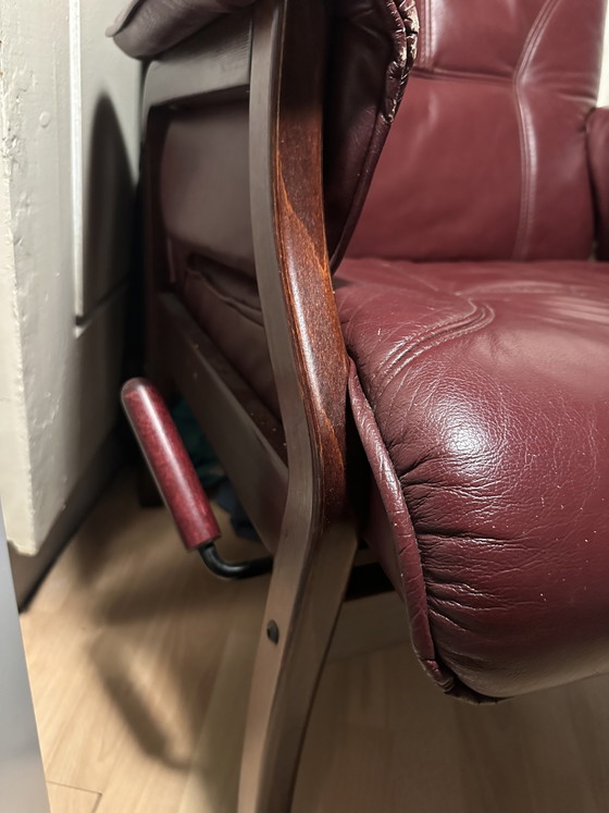 Andersson Relaxfauteuil – Verstelbare relaxstoel, Leather, Wood (photo 7 of 8)
