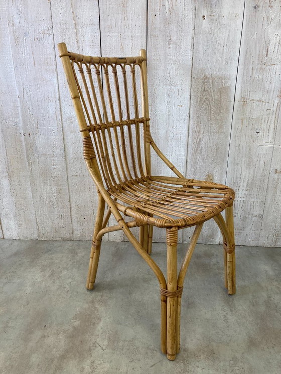 Image 1 of 4 rattan chairs from the 80s