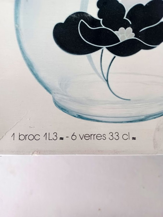 Image 1 of Luminarc Anaïs karafset. ’80 design. 6 glazen + karaf.
