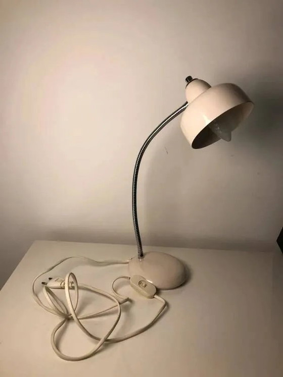 Vintage 1960s articulated metal lamp – off-white – Desk lamps, Bauhaus (photo 6 of 6)
