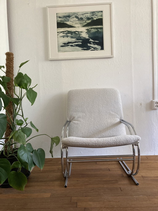 Vintage Tube Frame Design Armchair