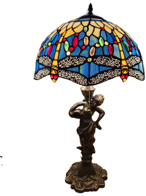 Bellissima lampada da tavolo in stile Tiffany