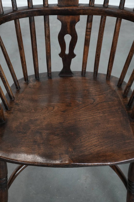 Image 1 of 4 x Antieke Engelse Windsor lowback stoel