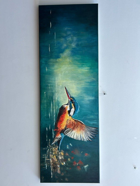 Dipinto Martin Pescatore, Dipinti e disegni, Cotone, Multicolore (foto 2 di 6)