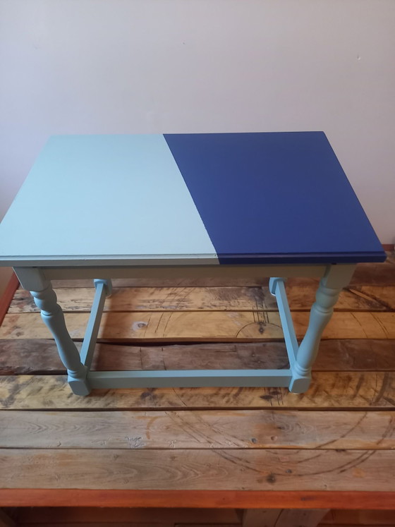 Tavolino ristrutturato in modo sostenibile, Tavolini, Legno, Blu (foto 3 di 5)