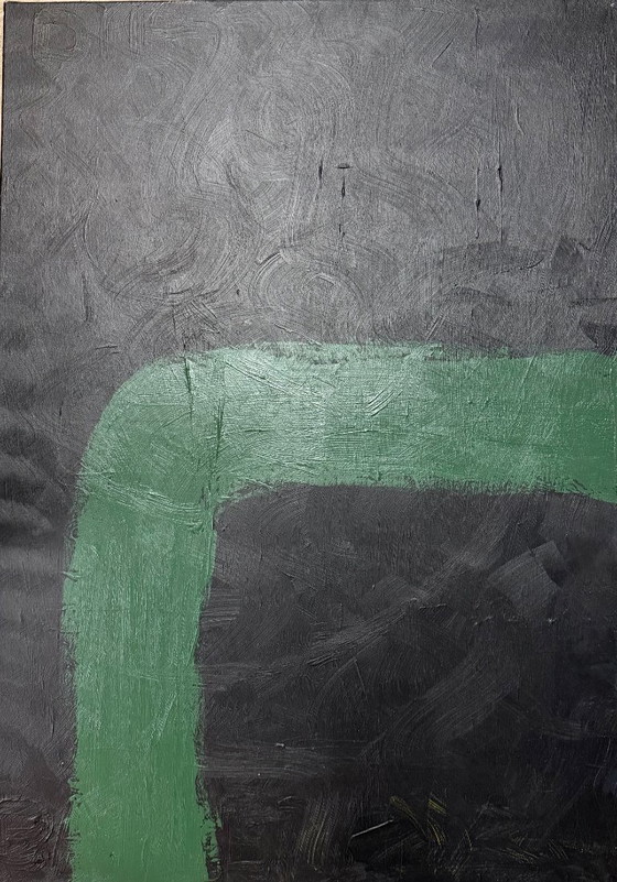Image 1 of Zeitgenössische minimalistische abstrakte Gemälde – 2er-Set