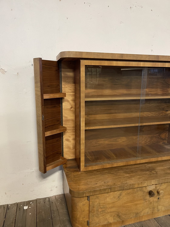 Image 1 of Art Deco Walnoot buffer dressoir jaren 30 Duits