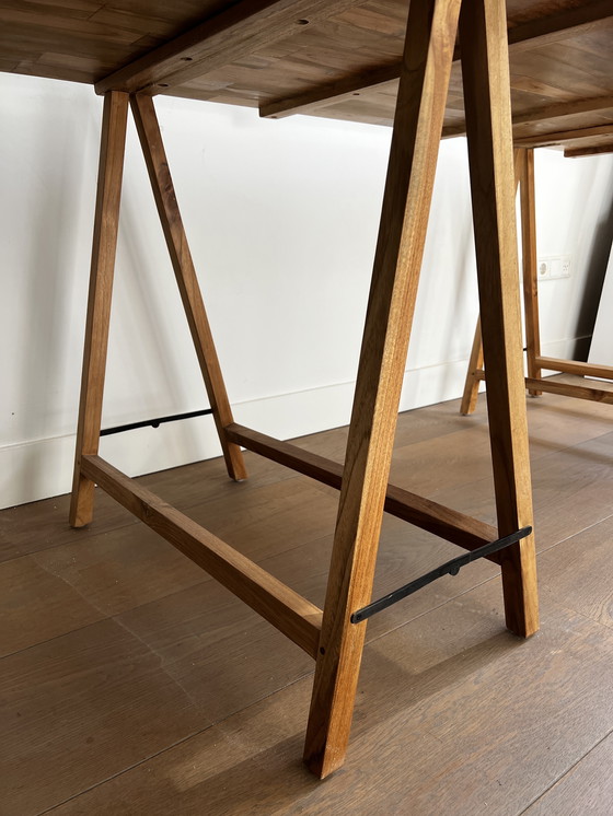 Image 1 of HKliving trestle table