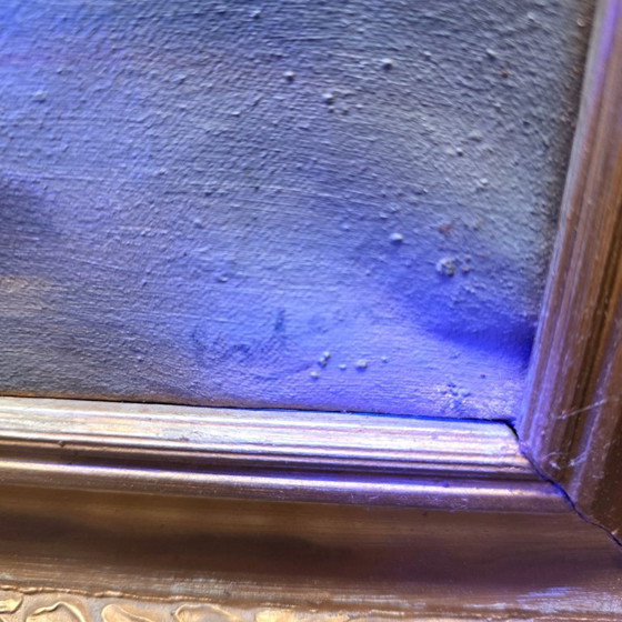 Image 1 of Peinture à l'huile vintage représentant des roses, années 1950/60