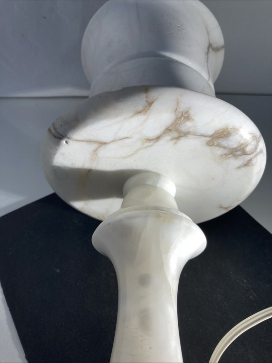 Image 1 of Vintage 70s Alabaster Table Lamp