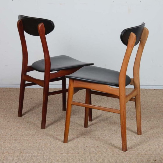 Image 1 of Set of 4 vintage Scandinavian-style wooden chairs, 1960
