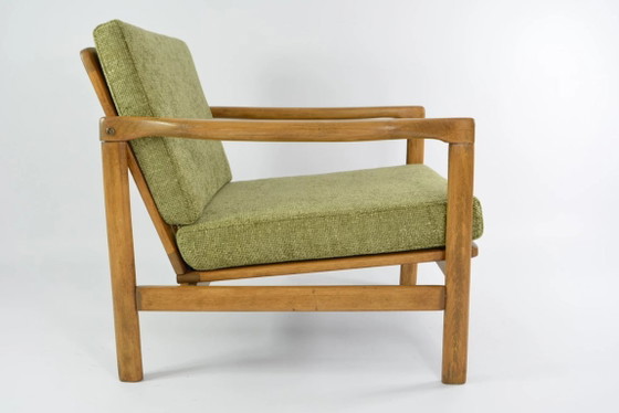 Image 1 of Olijfkleurige vintage BZ fauteuil