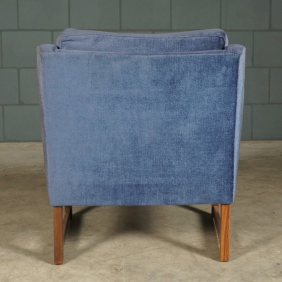 Image 1 of Vintage zithoek/zitgroep – blauw velours – JAB Anstoetz – jaren 70