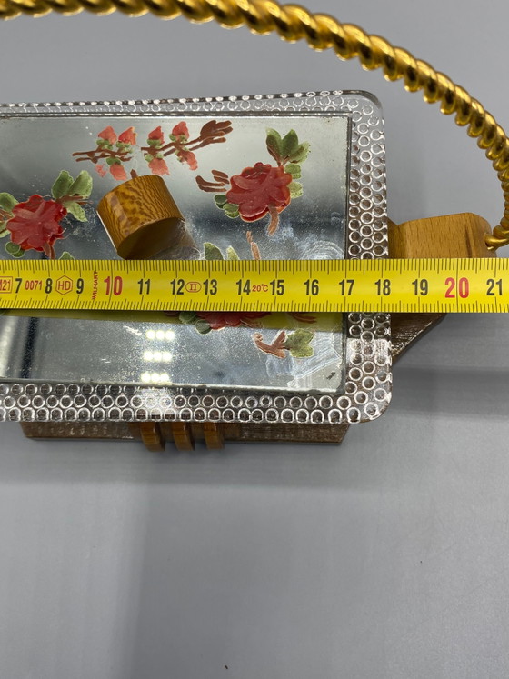 Art Deco Cookie Box in Glass, Wood, and Painted Mirror – Circa – Glass & Decanter (photo 6 of 8)