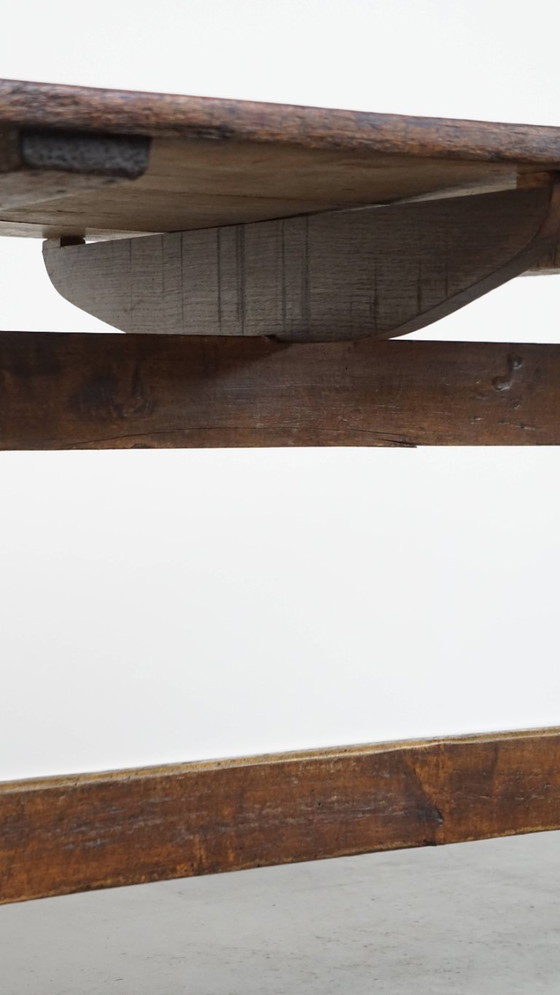 Image 1 of Mesa de comedor antigua XXL de madera de álamo del siglo XVIII