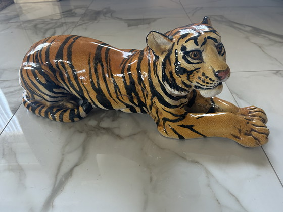 Image 1 of Vintage Italiaans tijgerbeeld – jaren ’70