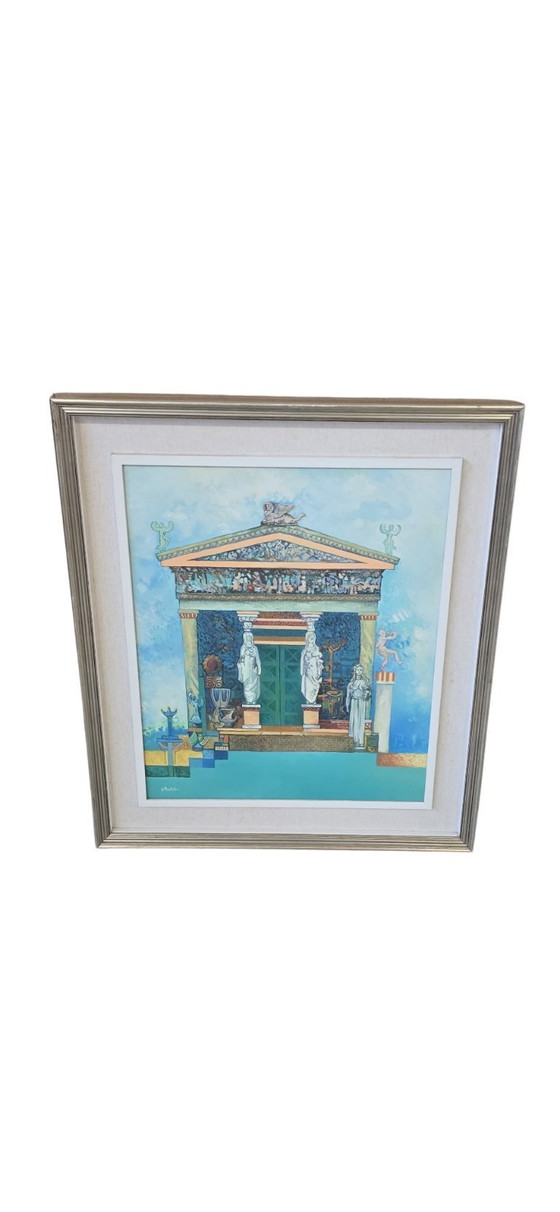 Image 1 of Unique and Exclusive Material Mosaic Painting with Relief "The Treasure of Sifnos" (1993)