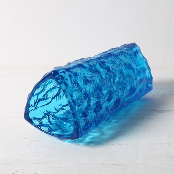 Image 1 of Vintage Ice Blue Glass Vase Moravia by Vladislav Urban: Mid-Century Modern Czech Design