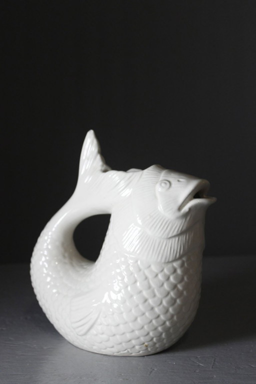 Fish-shaped Pitcher Vase Ceramic Vintage Italy 1970s – vazen (photo 2 of 9)