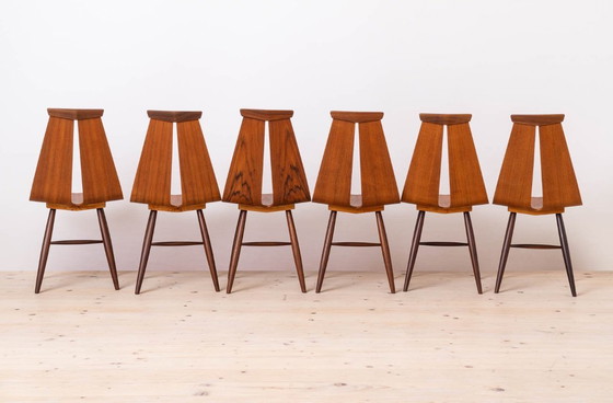 Image 1 of Satz von 6 Stühlen von Risto Halme für Isku, Finnland, 1960er Jahre