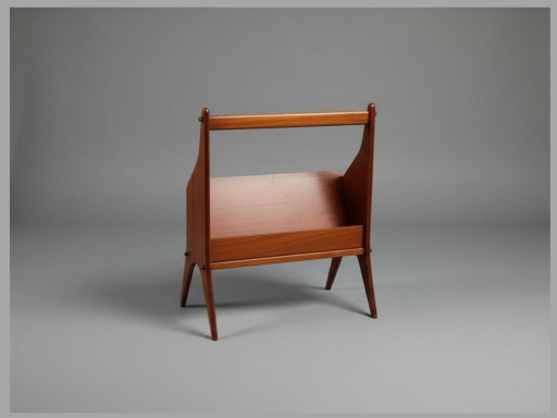 Porte-revues sculptural danois en teck, années 1960