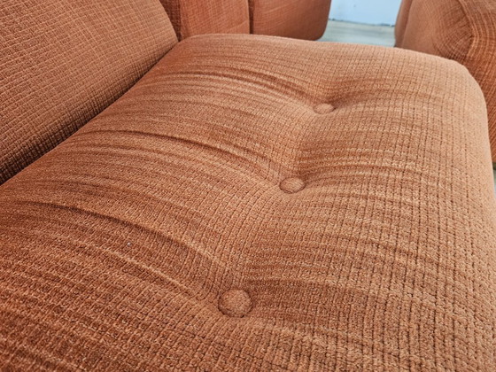 Image 1 of Modulare Sessel aus den 1970er Jahren mit rotem Stoffbezug