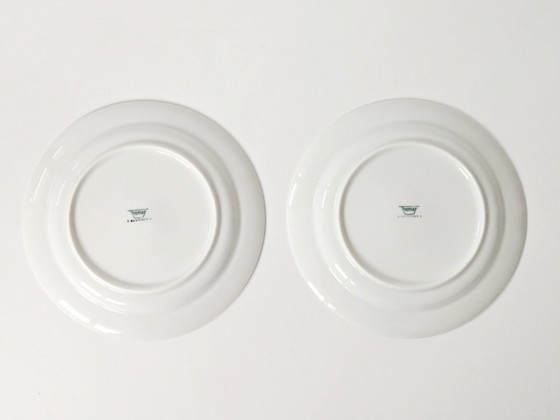 Image 1 of Vintage Thomas Germany “Eclipse” Porcelain Coffee Set, 6 pieces, 1970s Retro Orange Graphic Design