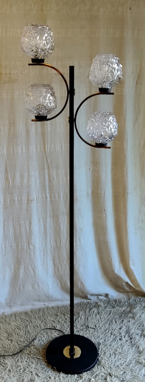 Lampadaire 4 Feux Style Moderniste - Années 50/60 – Metal (photo 4 of 9)