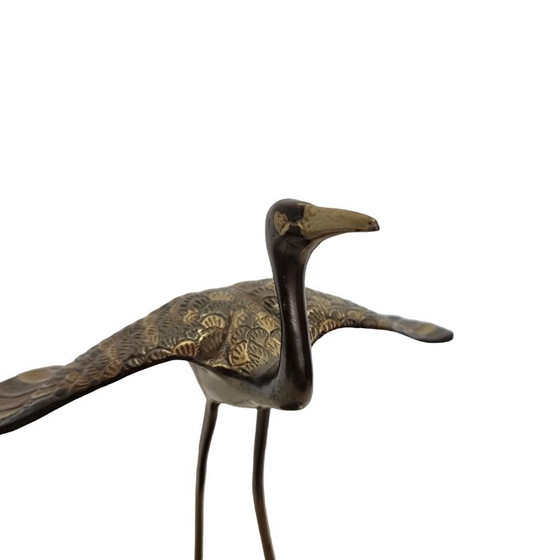 Vintage Brass Crane Bird Sculpture – India 1980s – Decorative Objects (photo 3 of 7)