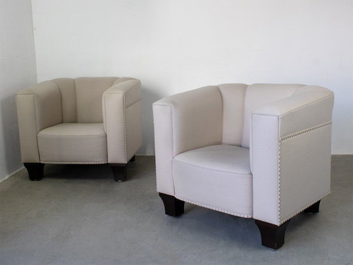 Wittmann Palais Stoclet 2x Armchairs design Josef Hofman