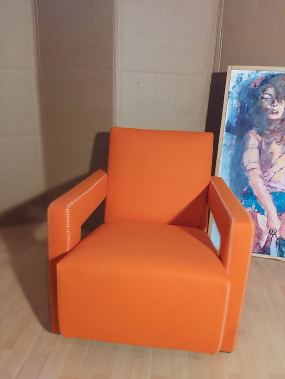 Image 1 of Cassina Utrecht 637 Nuovo mai usato in panno di lana Ruggine arancione (Serie 13L) Punto cavallo