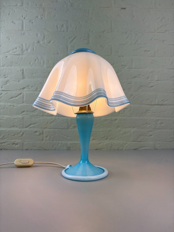 Image 1 of Lampe de table vintage Murano Fazzoletto – 1970