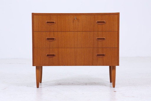 Vintage teak drawer chest | Mid - Century drawer cabinet | wood storage 60s 70s #05-51