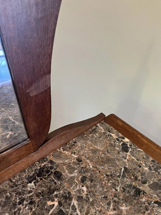 Art Deco Kommode mit facettiertem Spiegel und Marmor. – Kommoden, Marble, Metal (photo 14 of 21)