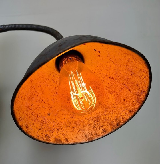 Image 1 of Grey Industrial Scissor Wall Lamp from Elektroinstala, 1960s