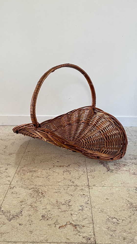 Image 1 of Vintage Rattan Log Basket