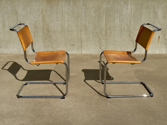 SET di 2 sedie di design vintage THONET | MART STAM | S33 – Sedie da pranzo, Pelle (photo 12 of 15)