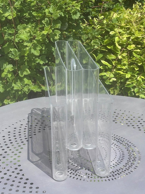 Image 1 of Kartell magazine rack design Giotto Stoppino vintage Italian