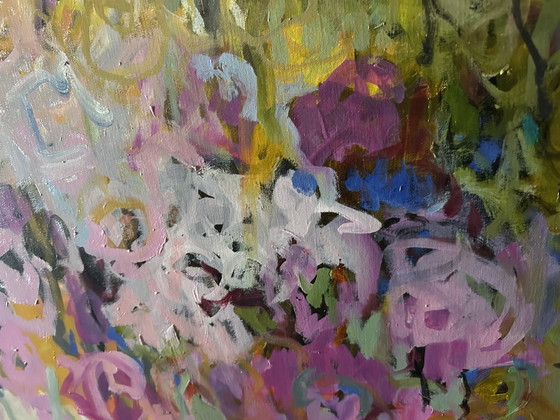 Image 1 of Pintura de flores abstracta