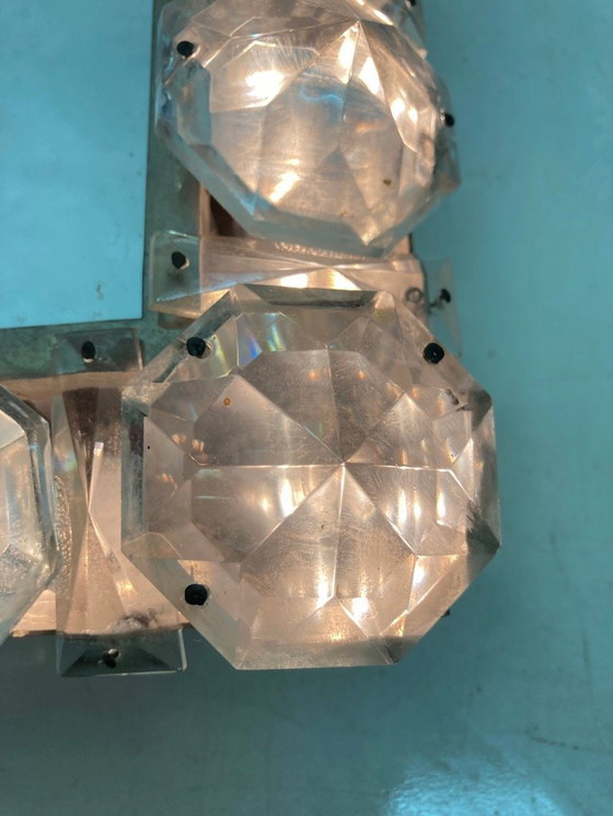 Image 1 of Square illuminated wall mirror by Bakalowits 60s design