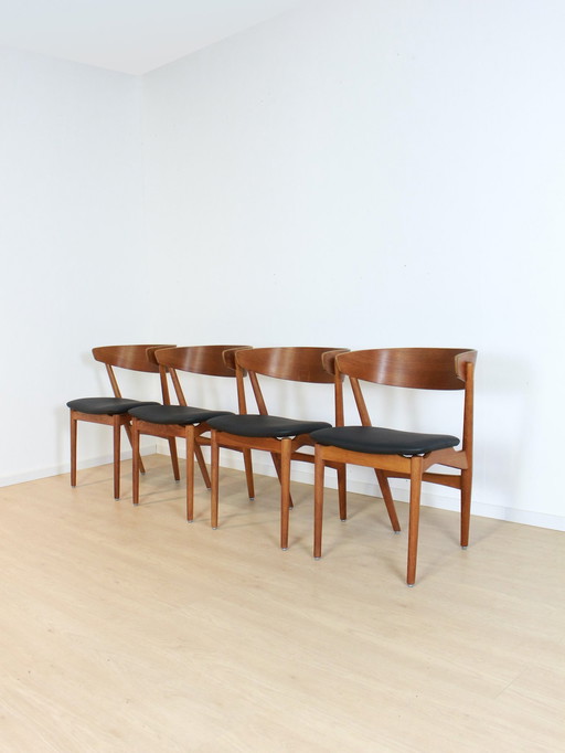 4x Sibast Denmark Vintage Dining Chairs