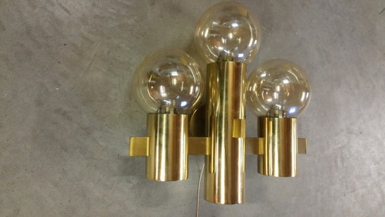 Image 1 of Lampada da parete vintage in ottone Hans-Agne Jakobsson Markaryd Svezia anni '70