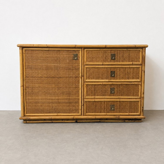 Aparador antiguo de ratán y bambú, Italia, circa 1970. – Cómodas, Bamboo (photo 9 of 9)