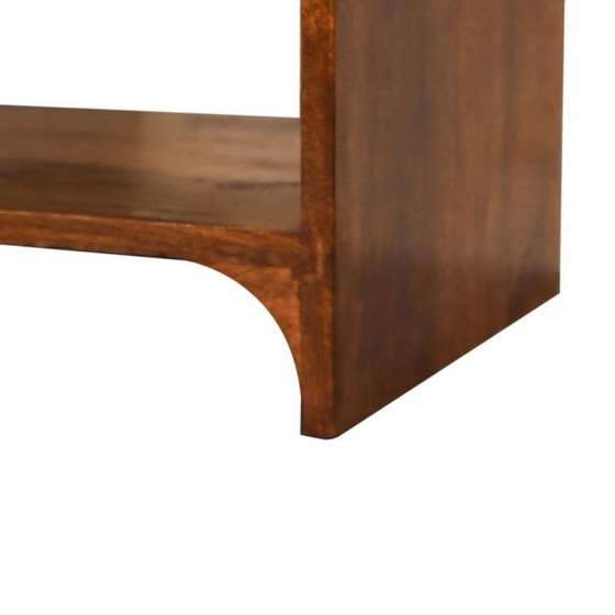 Image 1 of Nachttisch aus massivem Mangoholz mit Kastanienholz-Finish